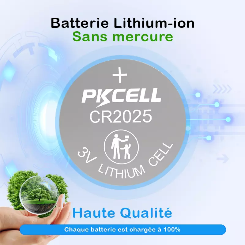 Piles bouton Lithium 3V CR2025 (5pcs) - Boutique Monde ADN