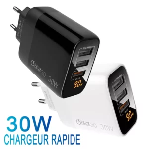 chargeur usb 30w chargeur rapide iphone samsung 01