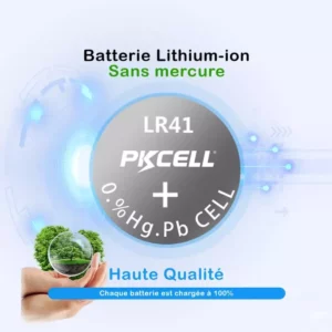 Piles bouton Lithium 1.5V LR41 (10pcs)